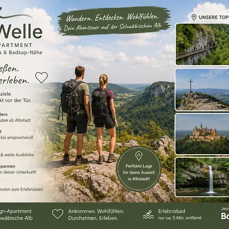 Alb-welle I Design-apartment Mit Privater Sauna & Badkap-naehe Albstadt